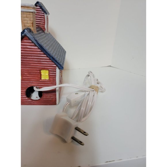 Vintage National Decorations Americana Porcelain Lighted School House - Picture 6 of 9